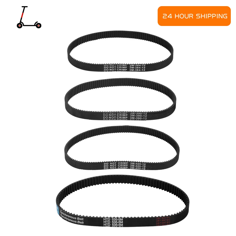 

384/390/420/535mm Transmission Belt Timing Belts Electric Scooter Accessories Rubber Black Drive Stripe Synchronous Belts Parts