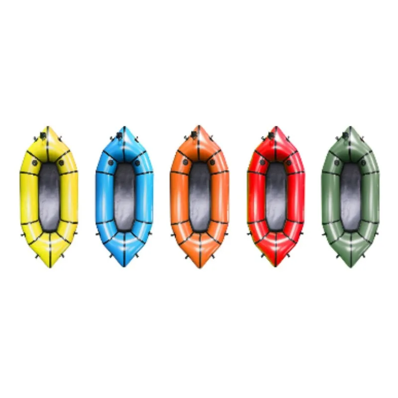 Inflatable Backpack-style Portable Single-person Kayak 200x85CM TPU and PVC, Waterproof Durable for Outdoor Rafting Water Sports