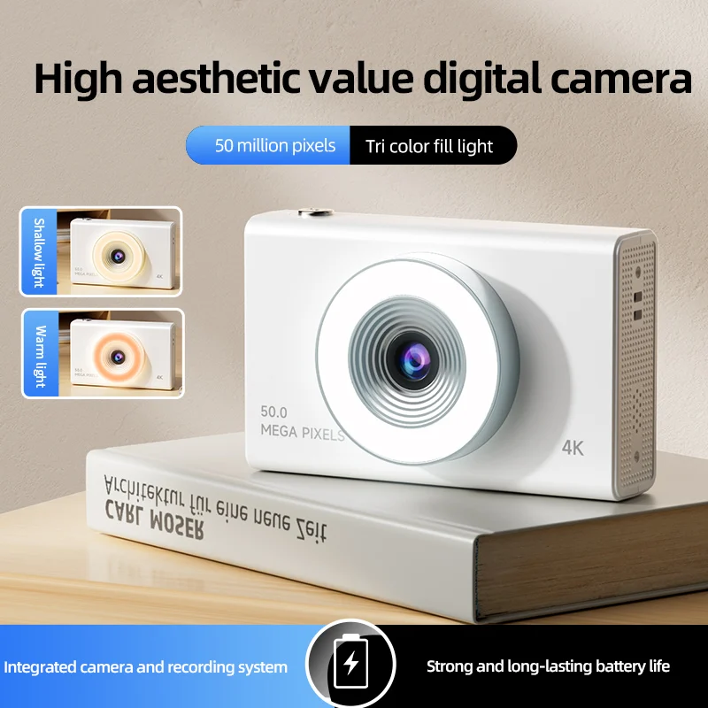 Xiaomi Digital Camera 4K High-definition Camera 50 Million Pixels Autofocus Portable Retro Camera CCD Travel Student Camera