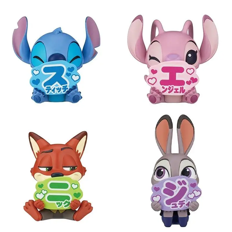 

Bandai Gashapon Capsule Toy Anime Zootopia Judy Nick Stitch Angel Endan Animal Kawaii Action Figures Model Toys Gifts