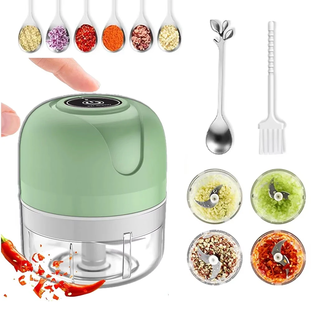 

Mini Electric Garlic Chopper USB Meat Grinder Garlic Masher Machine Sturdy Durable Crushed Ginger Vegetable Crusher Kitchenware