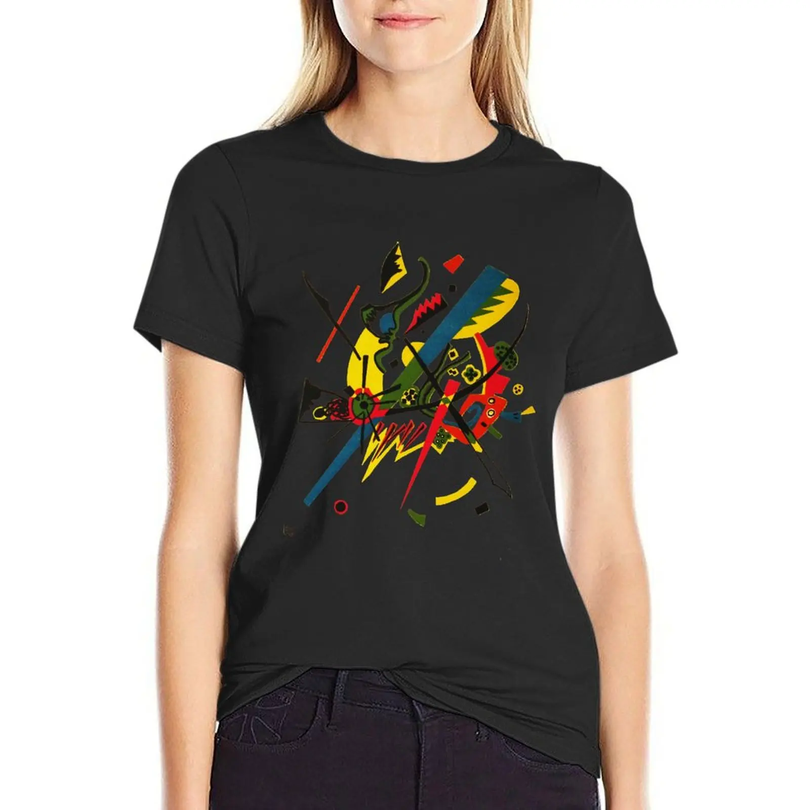 HD. Small Worlds I, by Wassily Kandinsky T-Shirt summer clothes aesthetic clothes anime clothes Women's cotton t-shirt