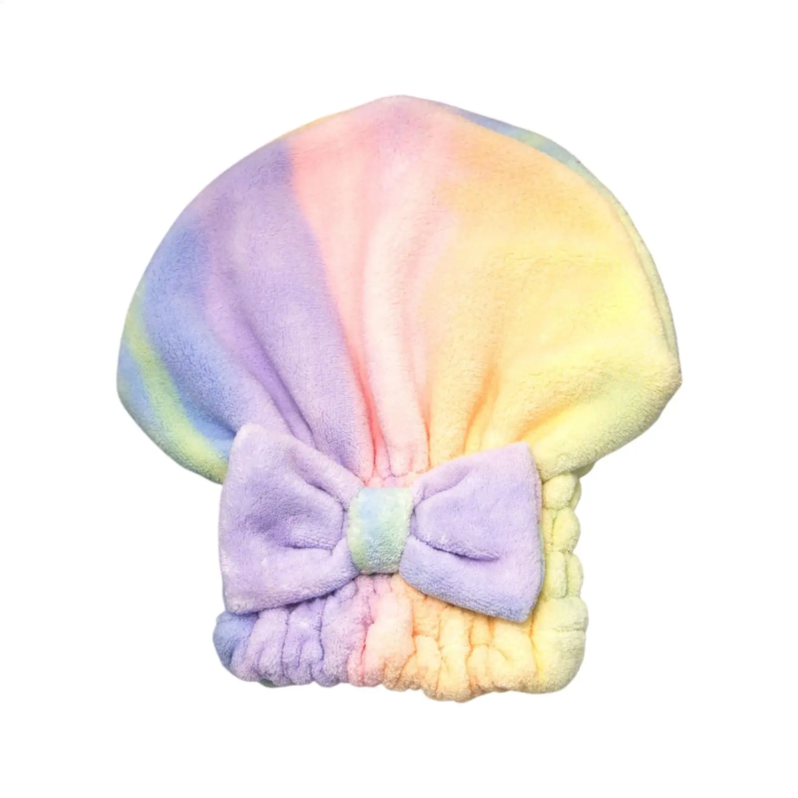 1PC Microfiber Hair Drying Towels Head Wrap with Bow-Knot Shower Cap Hair Turban Hair Wrap Bath Cap for Curly Long Wet Hair