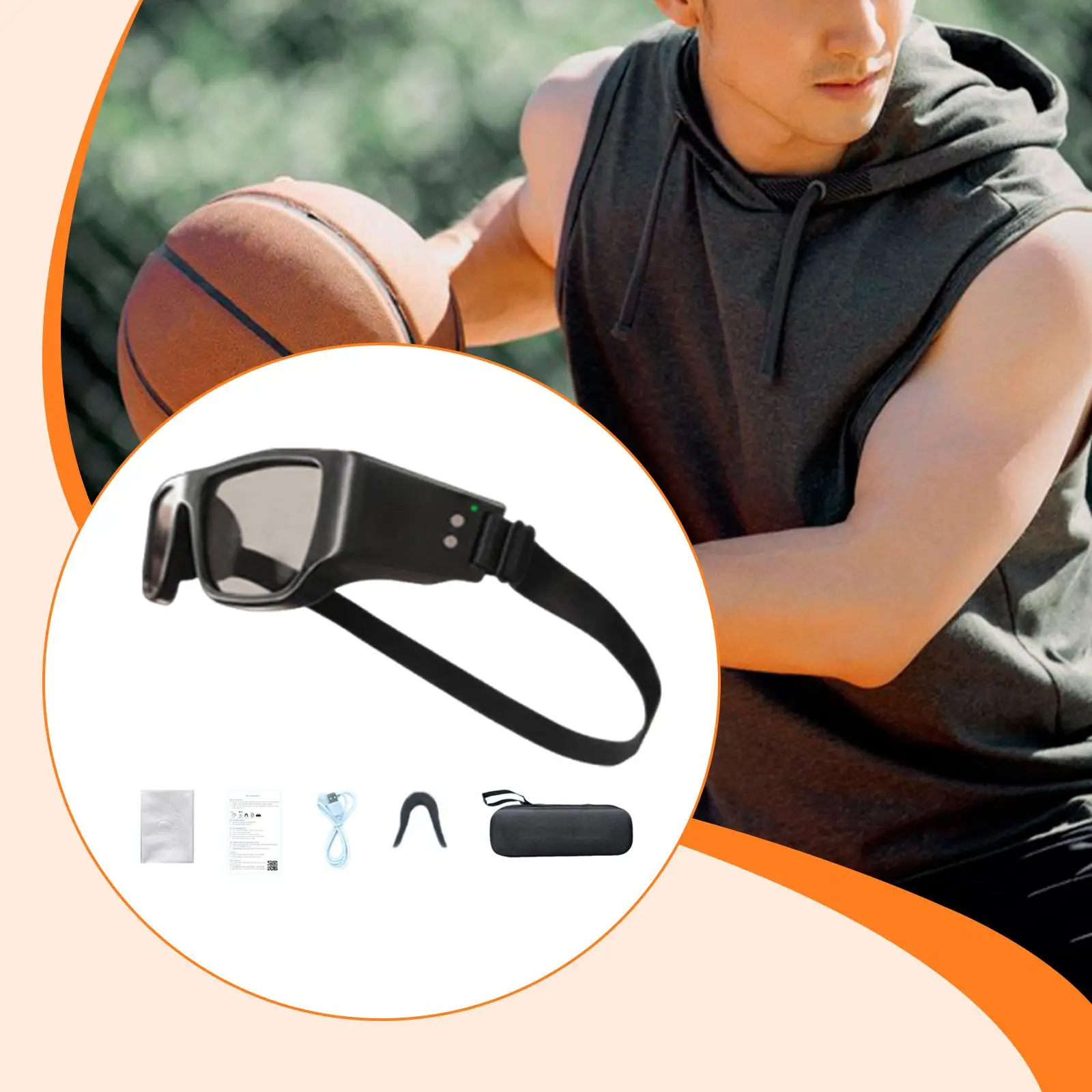 

Vision Training Strobe Glasses Dribbling Goggles Sports Reaction Equipment for Soccer Basketball Baseball Practice