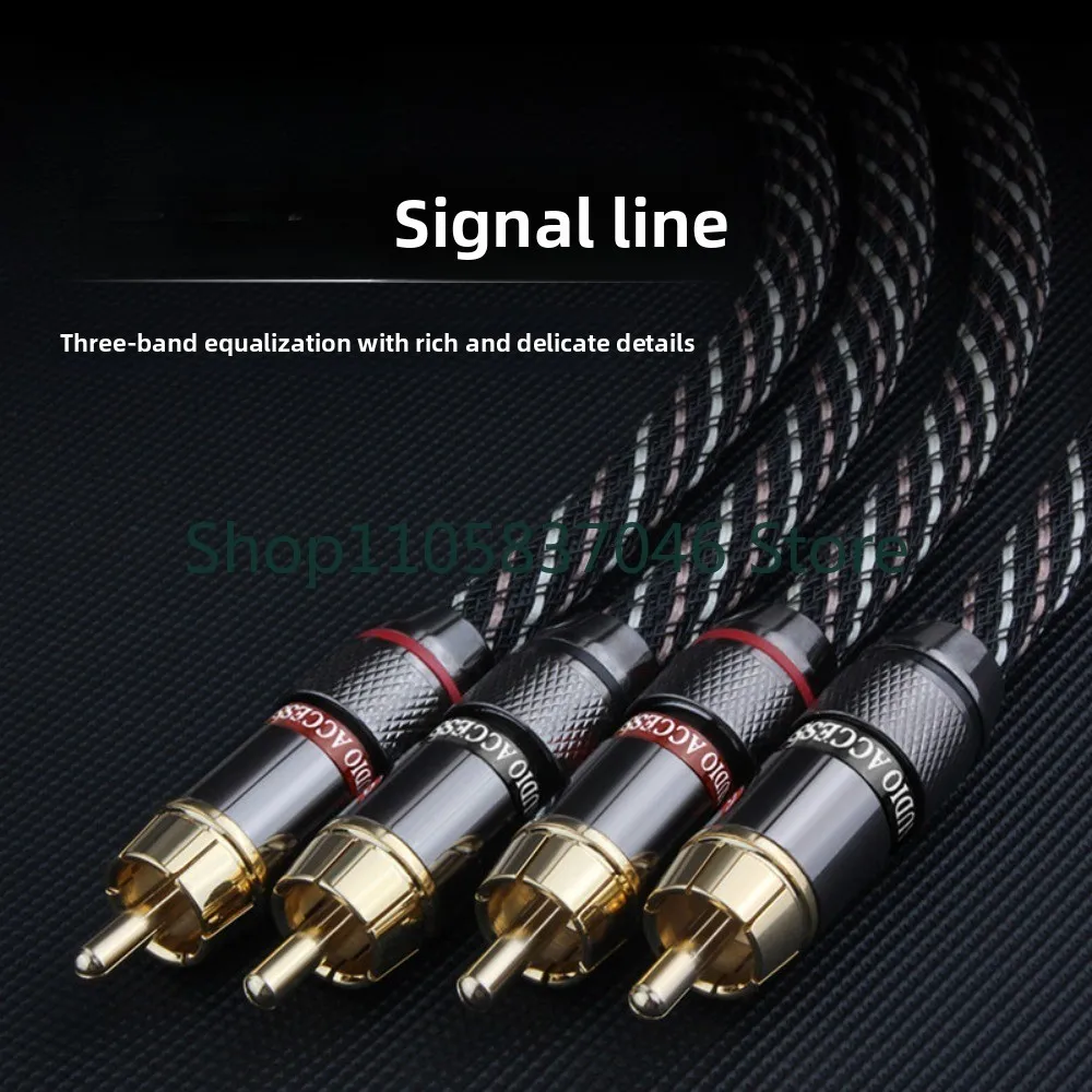 Fever grade high-purity copper dual RCA dual lotus signal audio cable, red and white amplifier audio cable