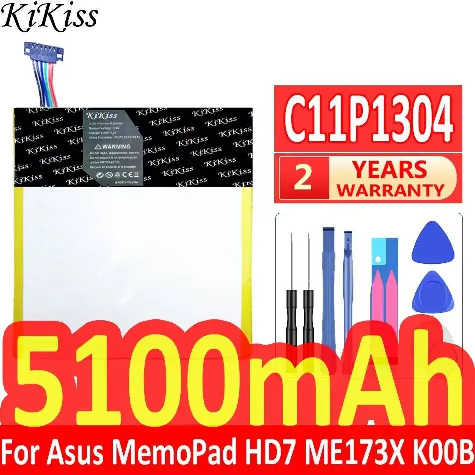 

5100Mah Long Lasting Tablet Battery For Asus Memo Pad HD 7 ME173X HD7 ME173 K00B C11P1304