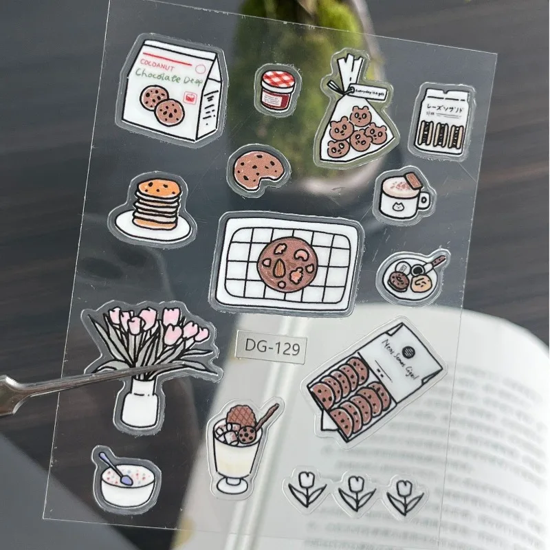 INS Cute Bear Cookies 3D Stickers DIY Decorative Stickers for Water Bottle Phone Case Camera