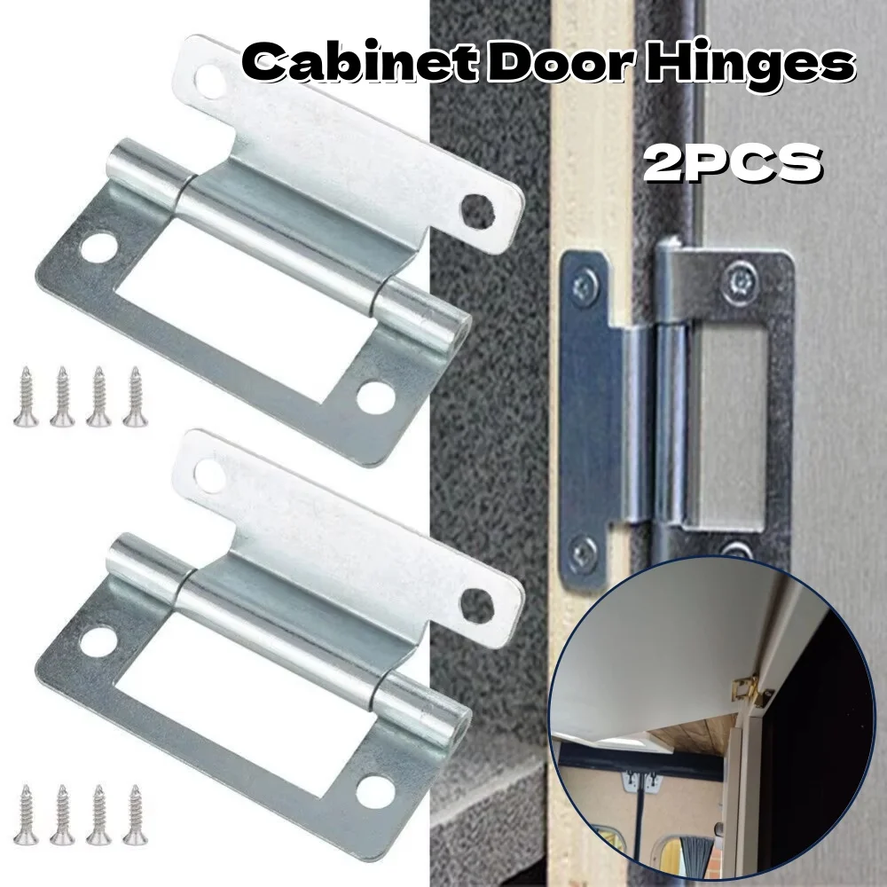 2Pcs Cabinet Door Hinges Replacement Camper Motorhome Cupboard Room Door Folded Hinges Spring Door Hinges Accessories