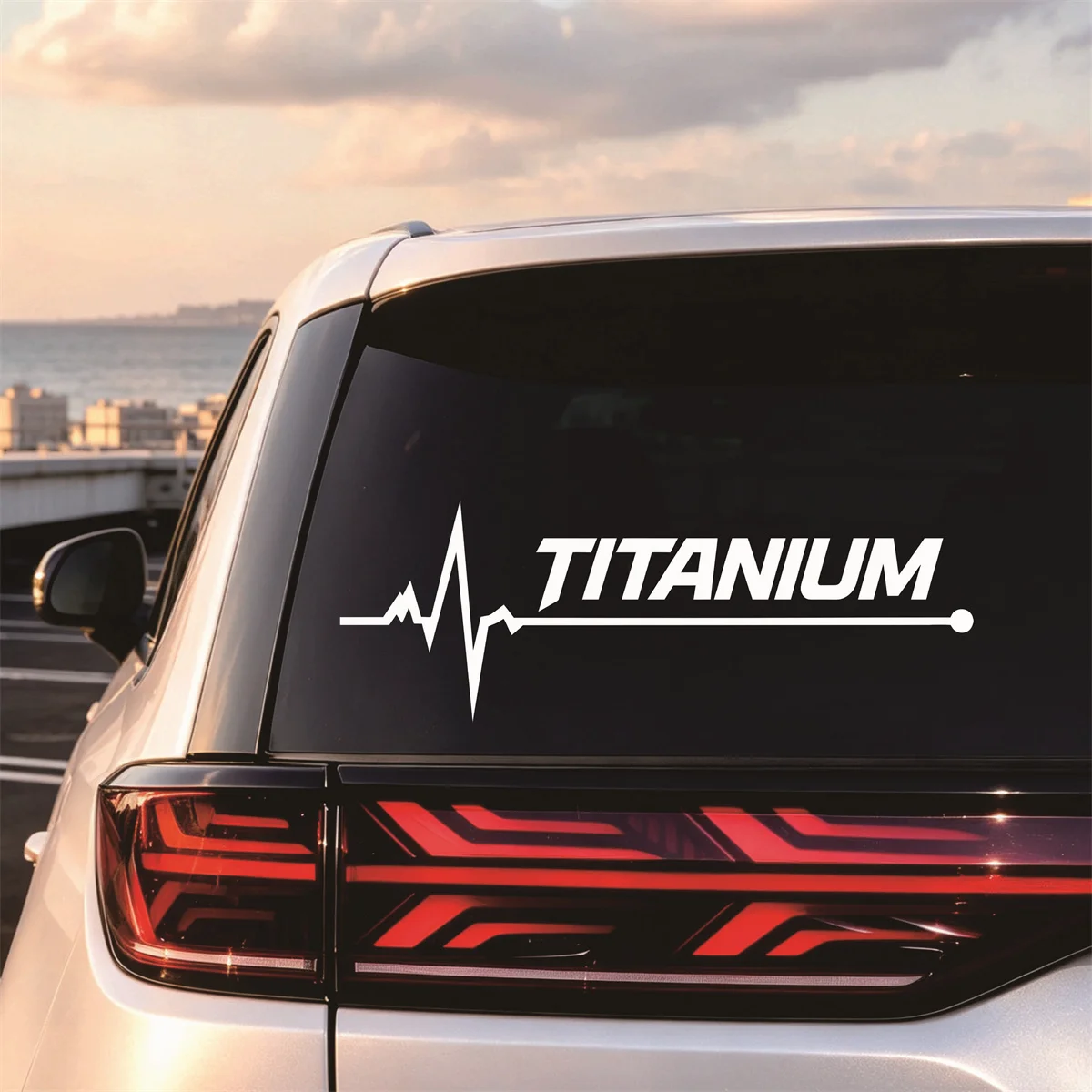 2pcs/lot Titanium Vinyl Decal Car Styling Waterproof Window Body Motorcycle Decor Sticker for BMW Audi Ford Toyota Honda VW Kia
