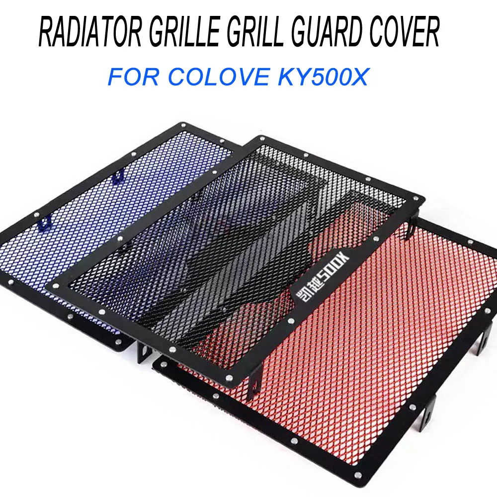 

Motorcycle Aluminum Radiator Grille Grill Guard Cover Protector For Colove KY400X KY500X KY 500X KY 400X