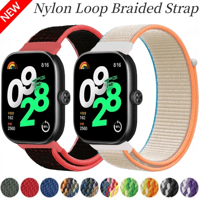 Nylon Loop Strap For Xiaomi Redmi Watch 4 Soft Comfortable Bracelet Wristband Belt For Xiaomi Mi Band 8/9 Pro Correa Accessories