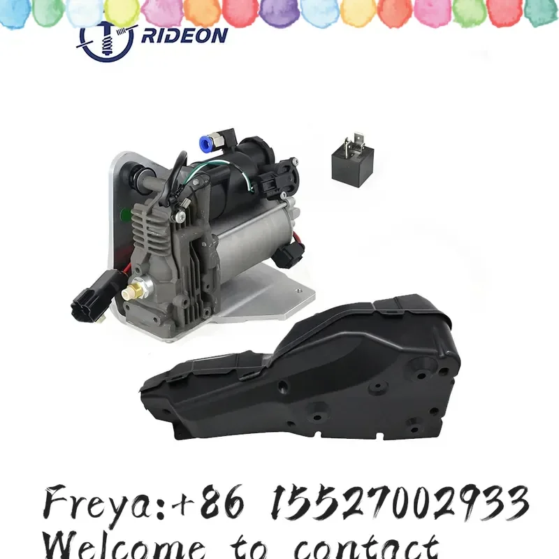 Air Compressor Pump with Bracket and Relay and Housing Cover For Range Sport L320 2010-2014 LR044360