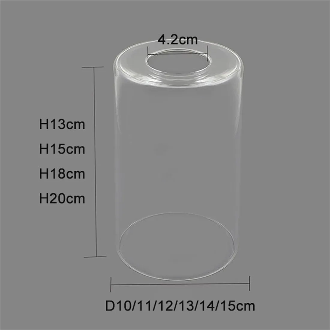 Transparant Cylinder Glass Lamp Shade Replacement for E27 E26 Screw Socket Clear Glass Cover Vanity Light Floor Lamp Chandelier