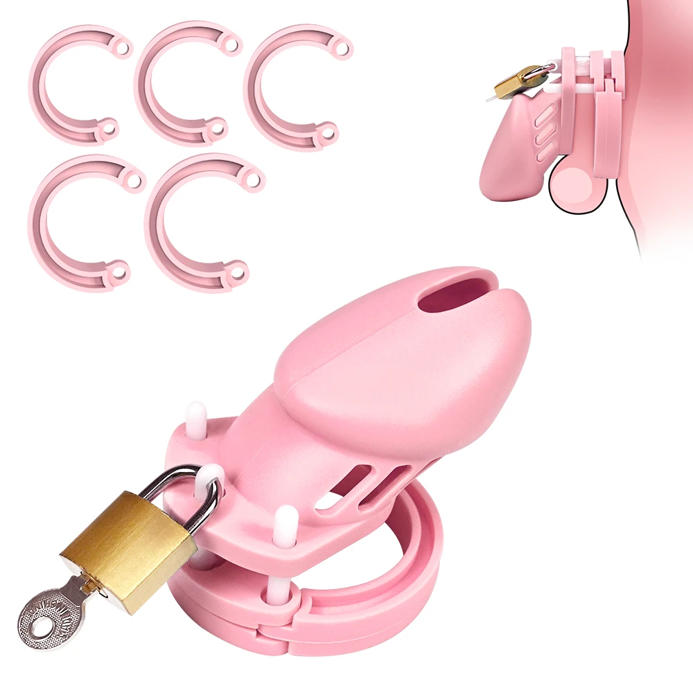 سيليكون العفة قفص ذكر الديك قفل S/L حلقات القضيب الجنس لعب ل سيسي الرجال Femboy نقالة BDSM مثلي الجنس المثيرة جهاز الإحليل 18