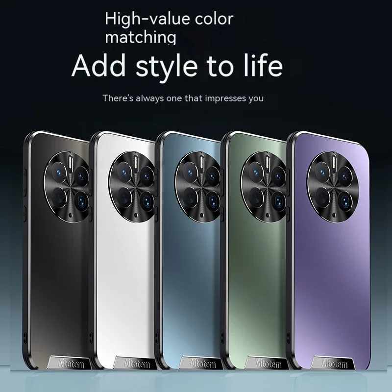 

For Huawei Mate 50 70 30 40 60 Pro Matte Back Cover Cases Anti-Fingerprint Metal Lens Full Protection Anti-Drop Soft Phone Case