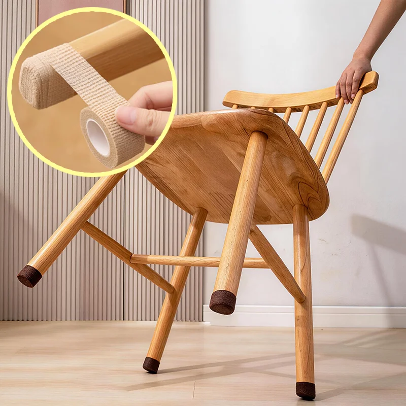 Chair Table Sofa Cabinet Feet Protector Cuttable Silent Anti-Slip Floor Protection Wrap Non-woven Self-Adhesive Furniture Leg view 4