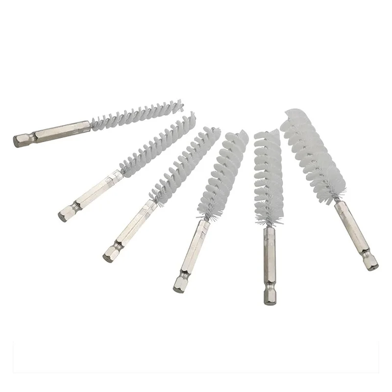 -A99Z مجموعة فرشاة الأنابيب 8-19 مم فرشاة تنظيف آلات الأنبوب نايلون 1/4 بوصة فرشاة سلك تنظيف الحفر #4