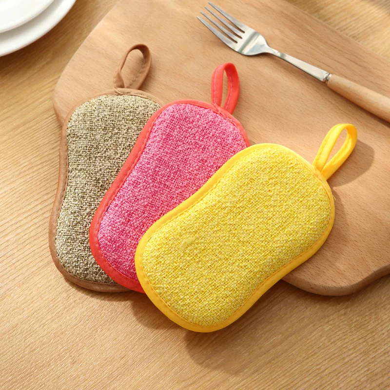 3 Pieces/Set 5 Pieces/Set 3Pk/5Pk Microfiber Sponge Cleaning Pads Thickened Sponge Super Absorbent Double-Sided Design for Powerful Stain Removal Kitchen Cleaning Sponge Scrubbing Sponge