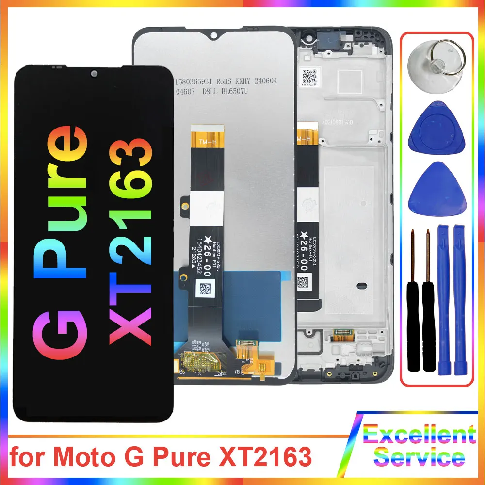 

6.5'' Tested LCD For Motorola Moto G Pure XT-2163 LCD Display Touch Screen Assembly Replacement for Moto G Pure XT-2163DL LCD