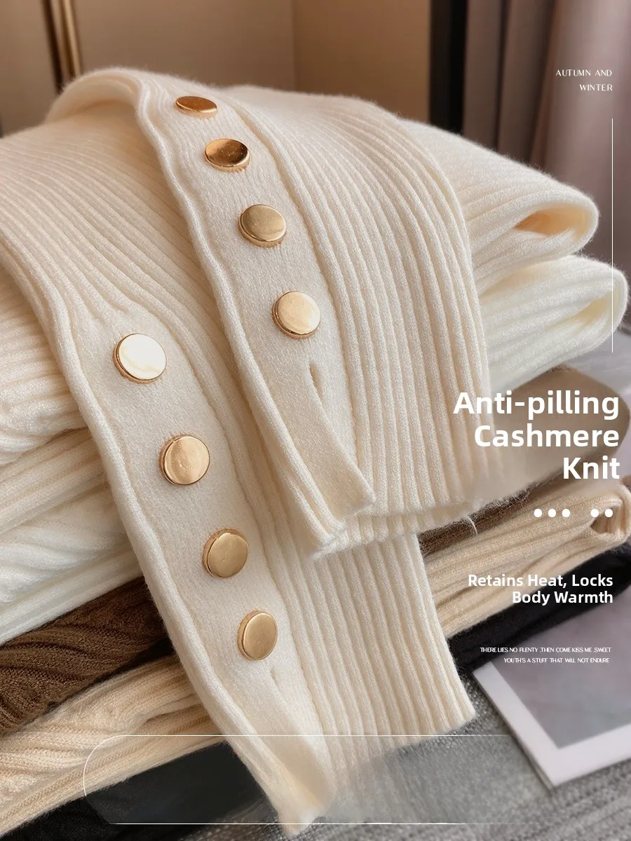 

Women's Thiened f-High Collar Knitwear Winter Base Layer irt Inner Wear Slim Fit Commute Sle Pure Color Sweater