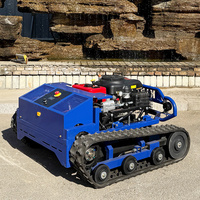 Customized Remote Control Track Robot  Farm Lawn Mower Self Propelled Grass Cutter With Snow Removal Equipment
