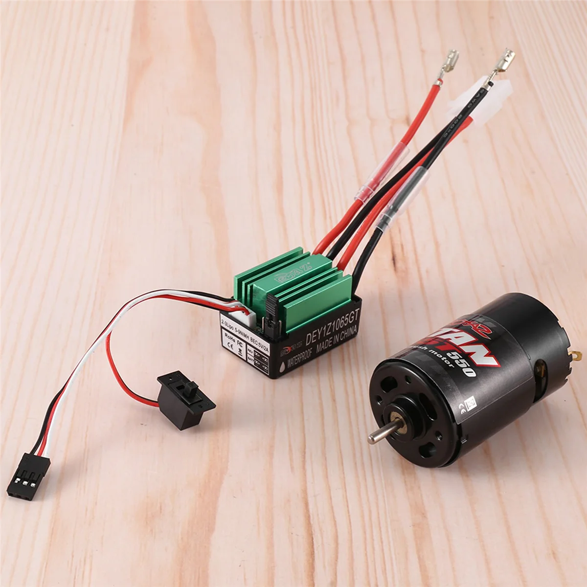 RCXAZ 320A Brushed ESC + 550 Brushed Motor 12T 21T 29T 35T 55T for 1/10 RC Crawler Axial SCX10 AXI03007 90046 Traxxas TRX4 D90,5