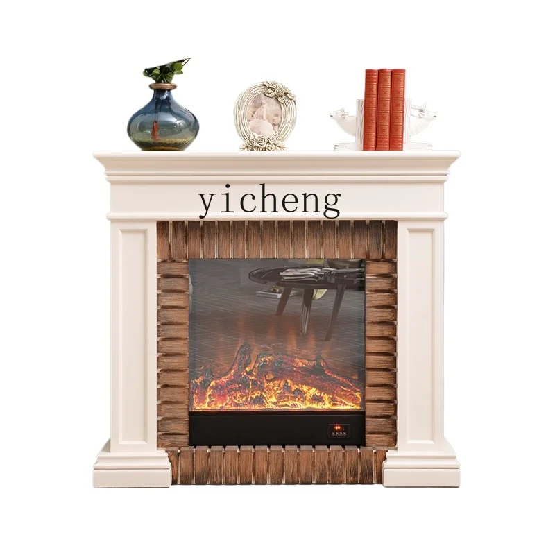 ZF Simple Solid Wood Electric Fireplace Heating Household Electric Fireplace-Core Stove Decoration Fireplace Mantel