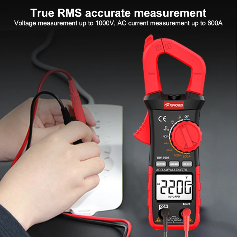 UNIT Digital Clam Meter 600A AC Current Ammeter NCV 1000V Voltmeter True RMS Smart Plier 4000 Counts Ohm Diode Resistance Tester