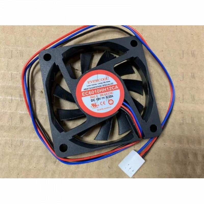DDJ  1PC for EVERCOOL EC6010HH12CA 6CM 6010 12V 0.22A three-wire cooling fan