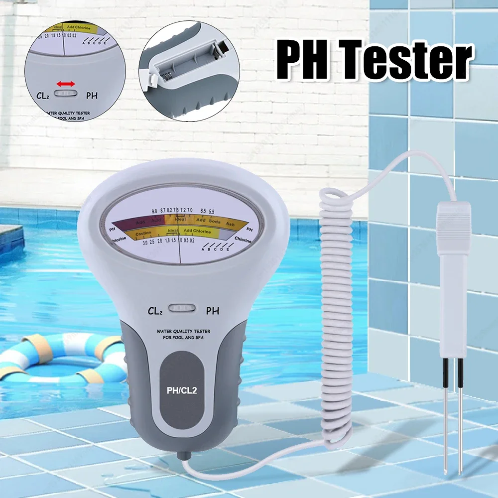 Medidor de cloro 2 en 1, probador de cloro PH, nivel de PC-101, medidor de PH Digital portátil, calidad del agua, instrumentos analíticos para Spa y piscina