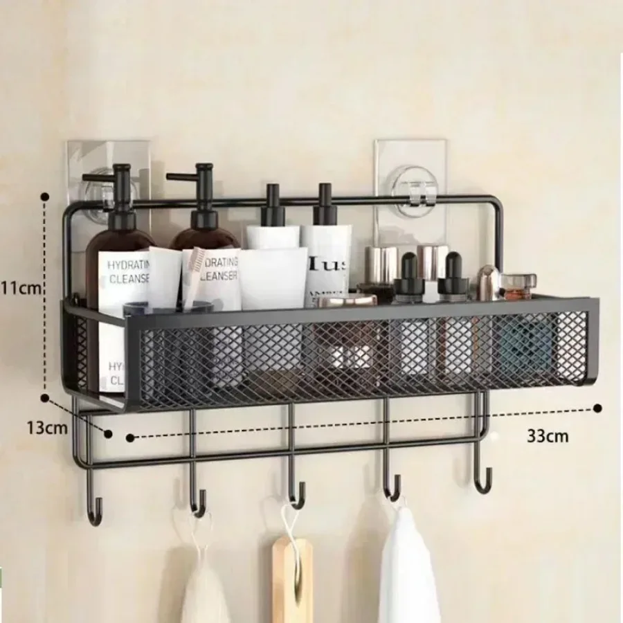 Portable Hanging Wall-Mounted Storage Rack, No Drilling, Bathroom, Onion, Garlic, Seasoning Organizer, Kitchen Storage Basket