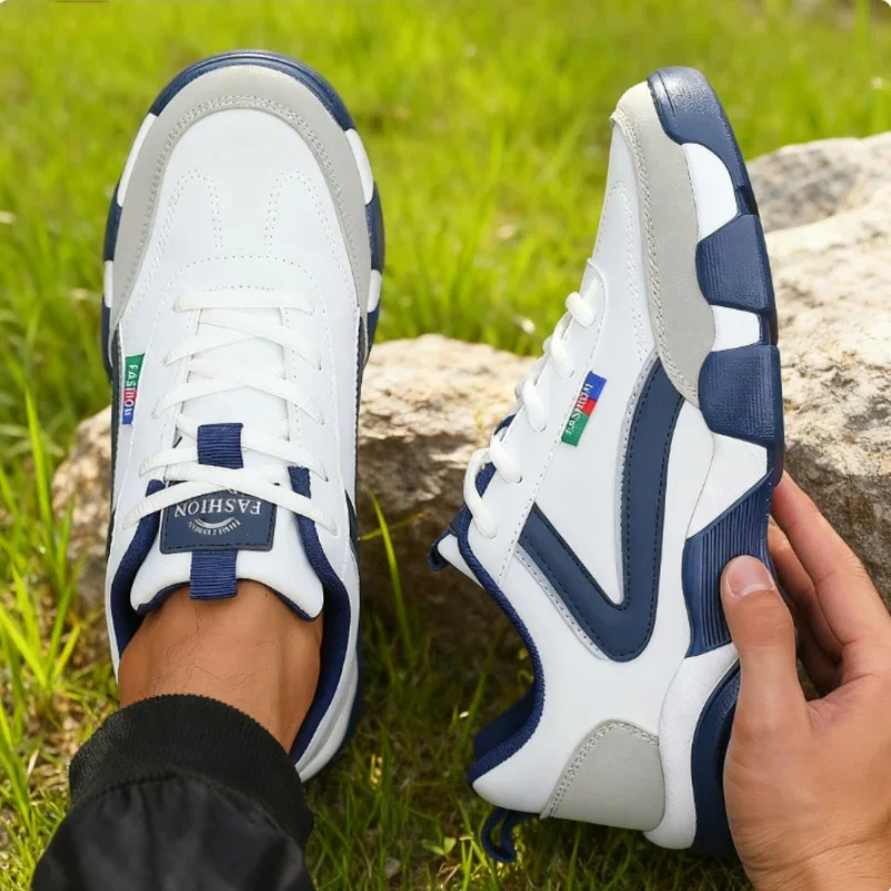 

Fashion White Men's Sneakers Outdoor Sport Running Tenis Shoes 2025 New Streetwear Hip Hop Shoes Spring Casual Skateboard Shoes