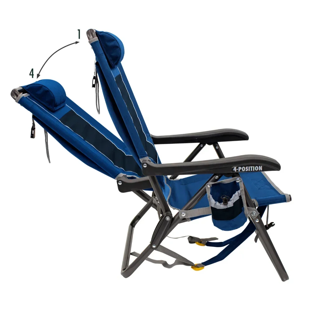 Camping Chair Blue, Outdoor Furniture , Patio Furniture , Beach Chairs , Foldable, Sedentary Comfort, Modern Aesthetics