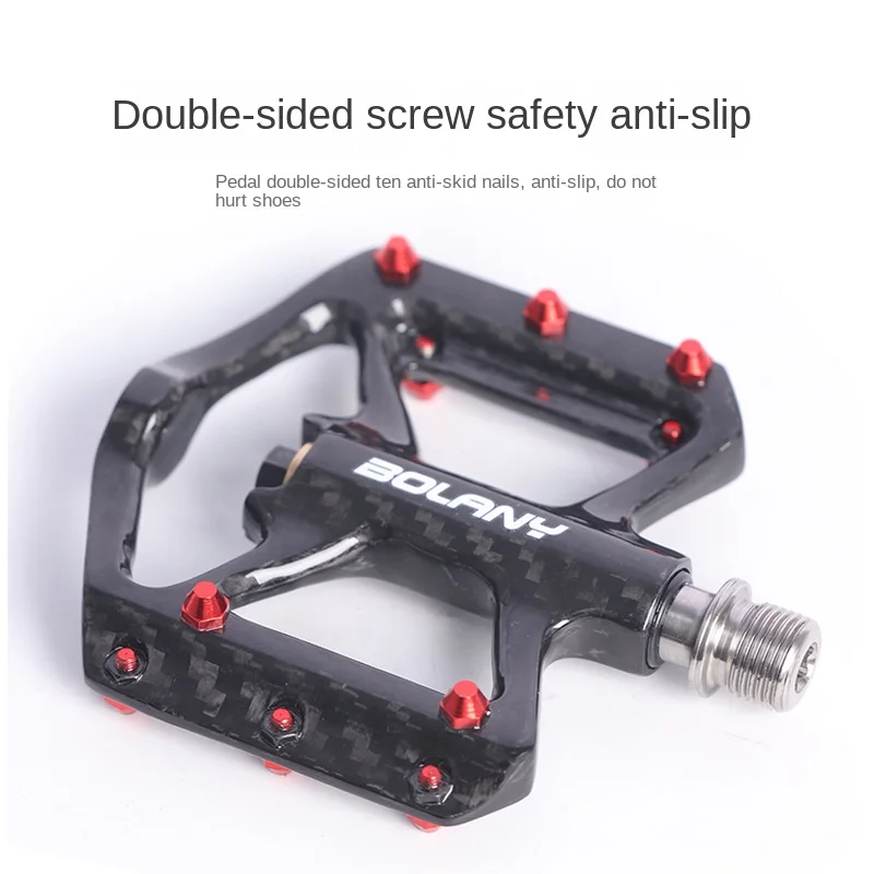Carbon Fiber Ultralight Pedal For Road Bikes 3 Spindles 3-Axis Bearing High Speed Non-Slip Design