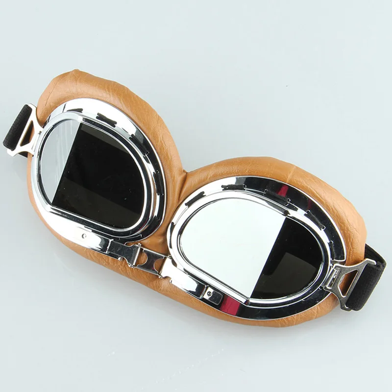 Retro Motocross Goggles Steampunk Motorcycle Helmet Pilot Glasses Jet Flying Outdoors Sunglasses for Harley  Accessories
