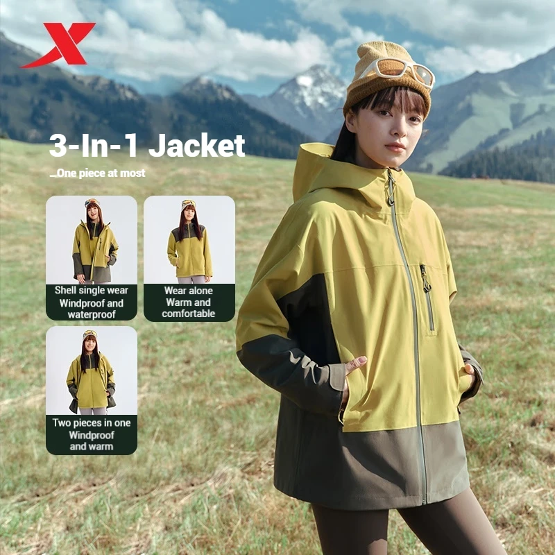 Xtep Jacket For Men And Women 2025 Winter Leisure Coat Trendy Retro Hooded Comfortable Windproof Tops 8764272C0130