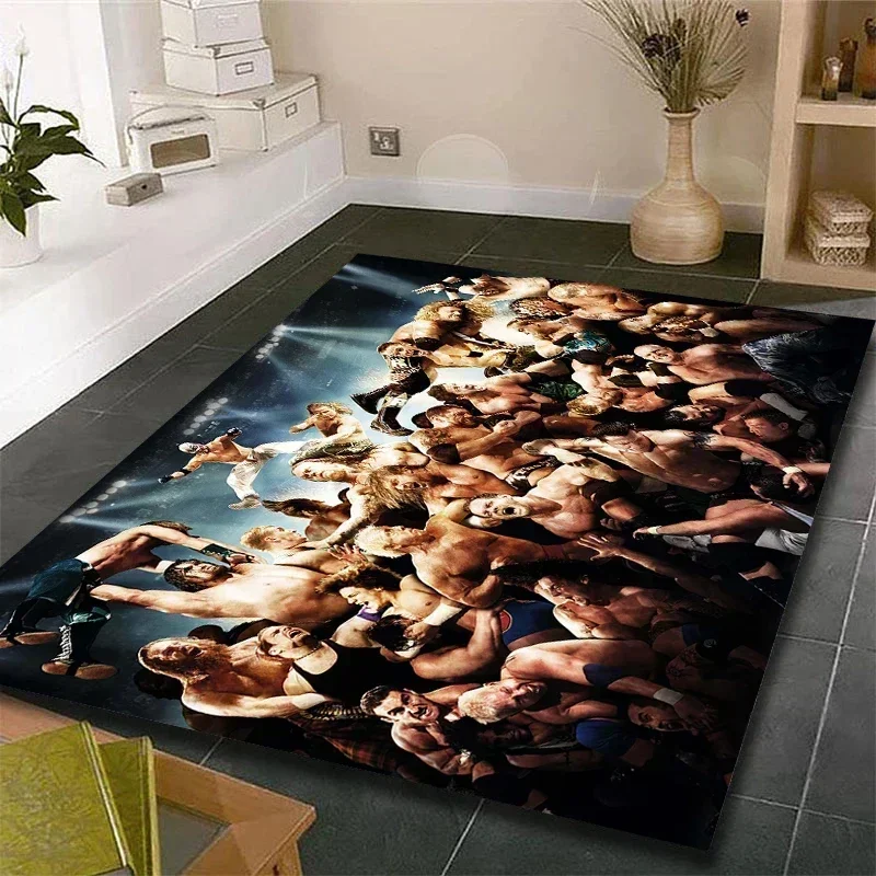 WWE World Wrestling Entertainment star High definition printing, living room bathroom kitchen bedroom hotel carpe rug  mat