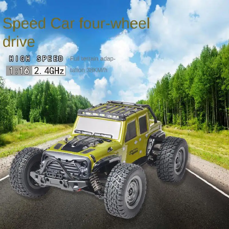 

New 2.4ghz Four-wheel Drive Remotesimulation Control Car Pickup Truck With Tail Wing Pickup Truck High Speed Electric Toy Gift