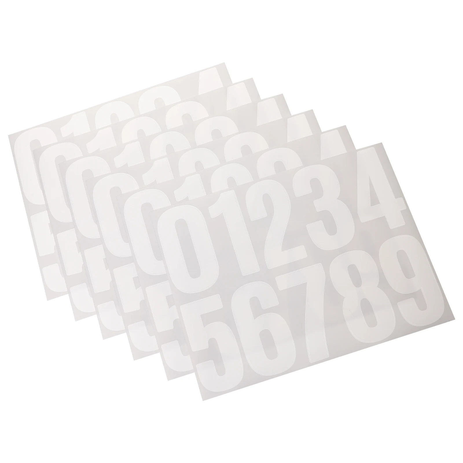 

6 Sheets 4 Inch Number Stickers Waterproof Self Adhesive for Mailbox Trash Can Address Board Outdoor File Folder Labels