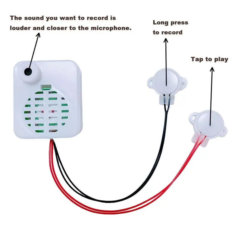 Módulo de sonido grabable en 30 segundos, Mini dispositivo de grabación, caja de voz de juguete de animales de peluche