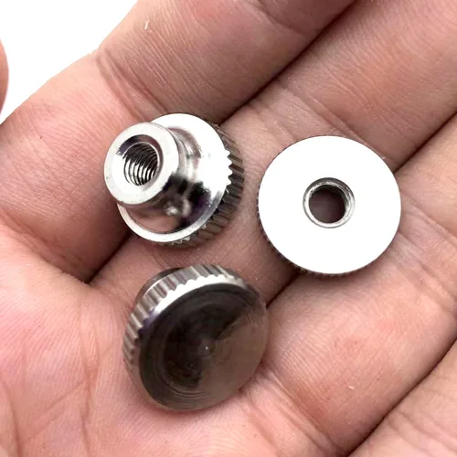 Imagen 2 del producto 2/5/10pc M2 M2.5 M3 M4 M5 M6 M8 M10 304 Acero inoxidable ajustar nivelación moleteada mano sin herramientas cortina pared tuerca de pulgar GB806 GB807