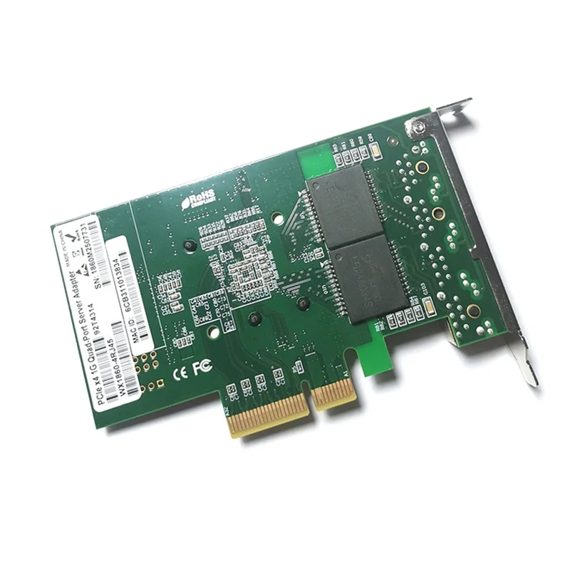 

Daily Sale Pcie 1860-4T Gigabit Ethernet Network Card LAN Card 4 Port Pcie Network Adapter 1000Mbps High-Speed For Win7/8/10