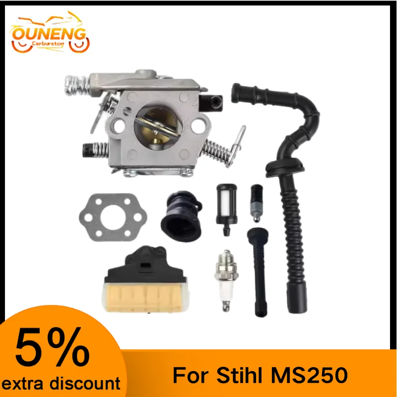 For Stihl MS210 MS230 MS250 021 023 025 Chainsaw Carburetor Replacement Kit