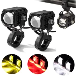 Motorcycle LED Auxiliary Headlight Work Light High and Low Beams Super Bright Spotlight Driving Fog Lamp Universal Waterproof
