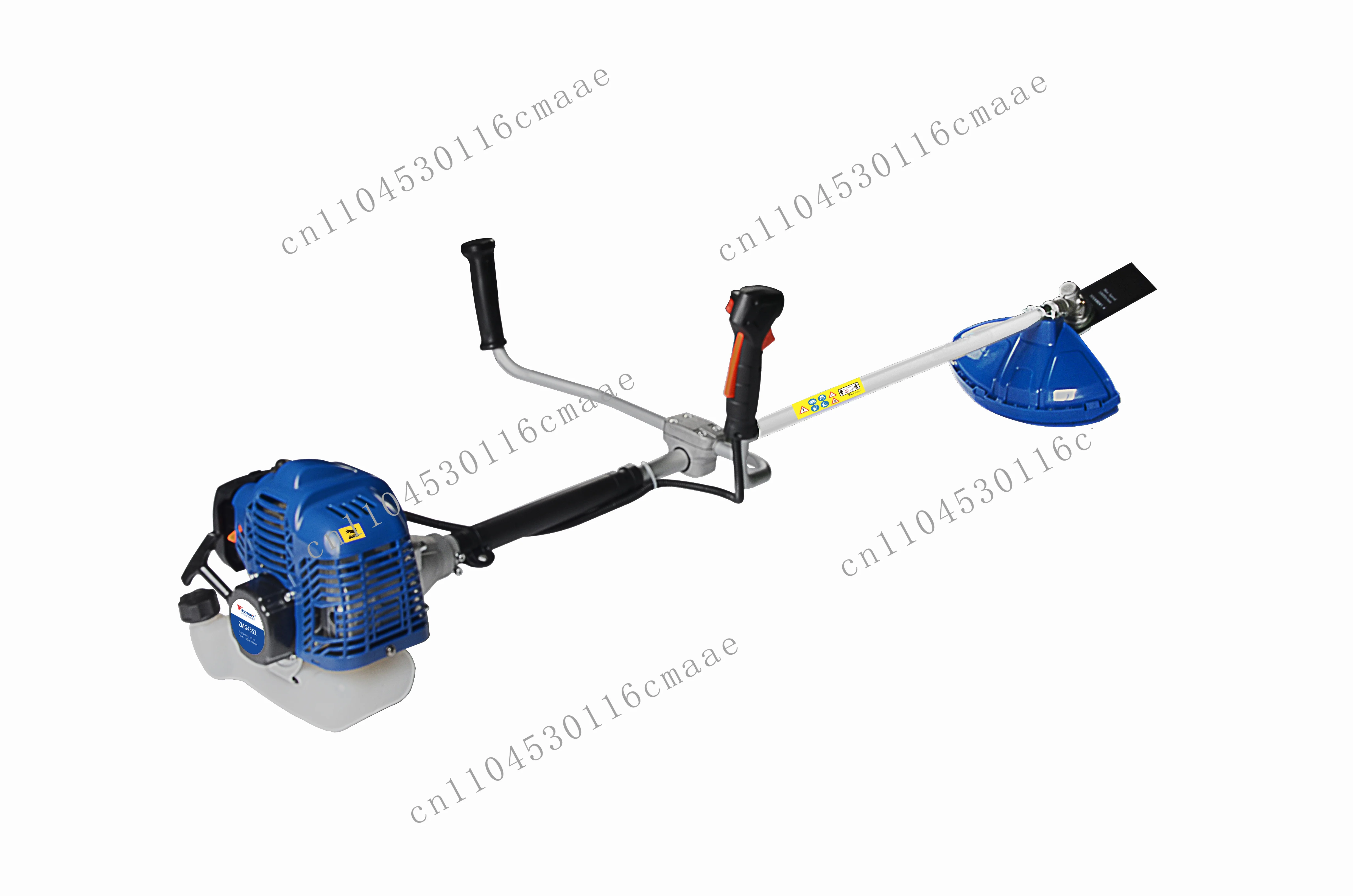 Powerful 51.7cc gas lawn mower with tiered sweeping engine for easy start, suitable for dense shrubs and fields