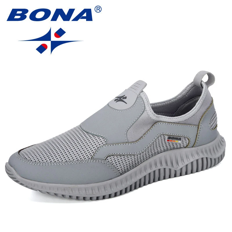 BONA New Arrival Mesh Breathable Krasovki Shoes Men Super Light Casual Shoes Man Tenis Masculino Sneakers Male Footwear