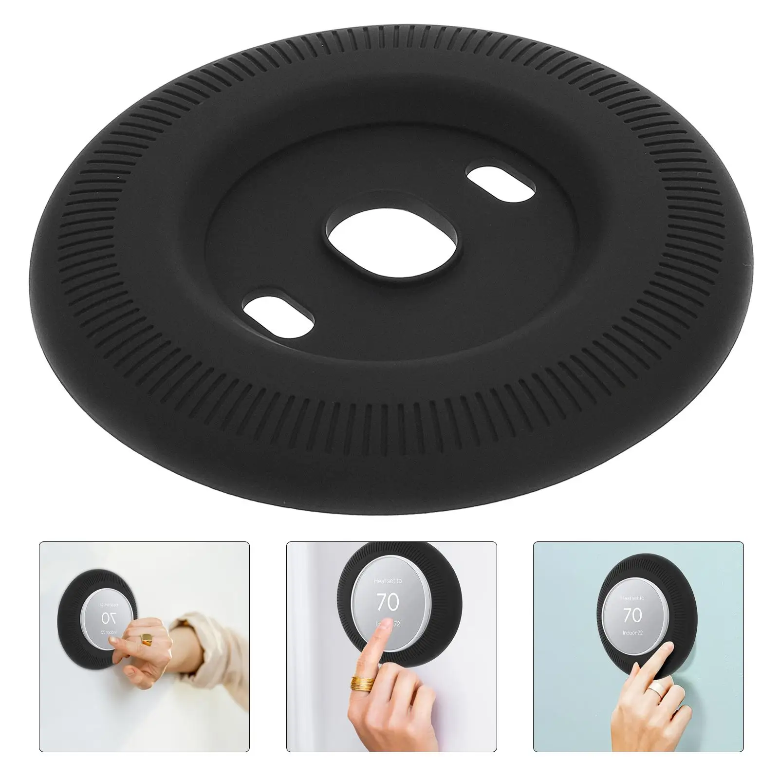 Smart Thermostat แผ่นผนังซิลิกาเจล Trim Kit ซิลิโคนอ่อนนุ่มเกรดสูง Nest Board ติดตั้งง่าย