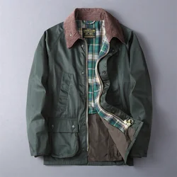 3607# Autumn Winter New American Retro Cargo Jacket Men's Fashion Multi-pockets Casual Heavyweight Windproof and Waterproof Coat
