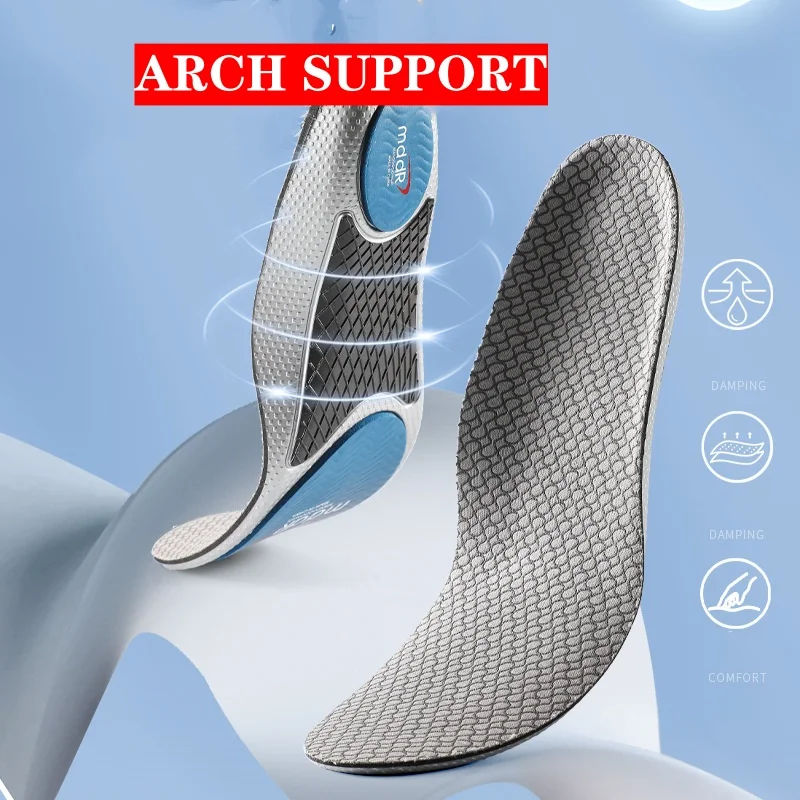 Sports Insoles Highly Elastic shock-absorbing sweat-absorbin Odorless Breathable Arch Correction Basketball Running And Relaxing