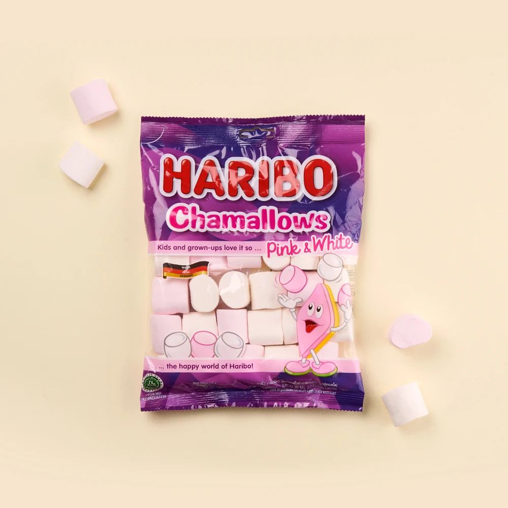 Haribo Haribo Chamalo Jalea de Malvavisco Rosa y Blanco 150g * 5 Piezas